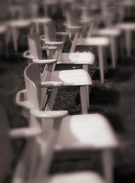 Chairs laid out.