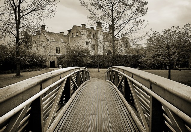 foot bridge across the river Rye to Nunnington Hall.