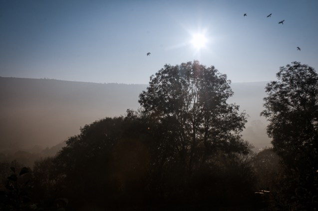 Mist rolling up Nidderdale