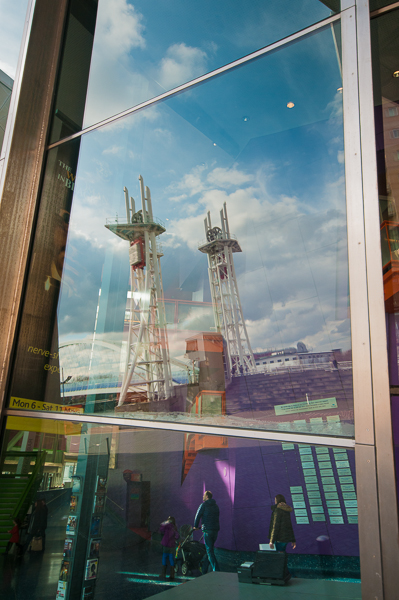 Reflections in windows.