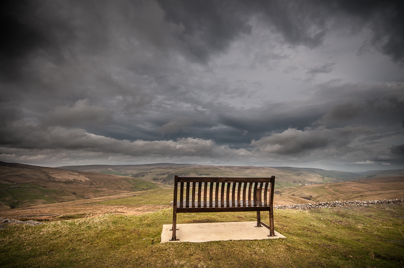 A bench with a view over Swaledale