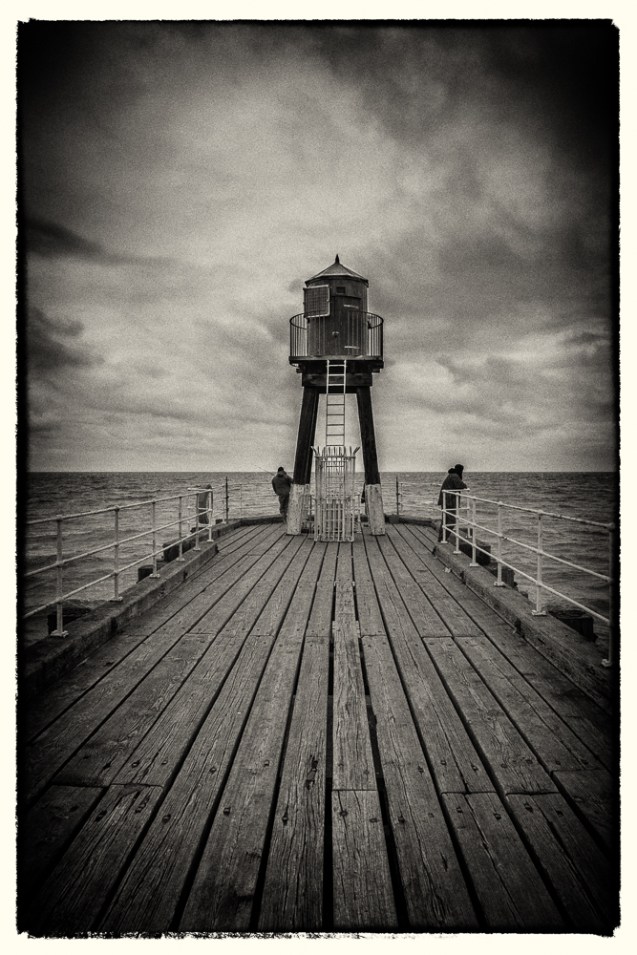 Choppy sea and leaden skies.