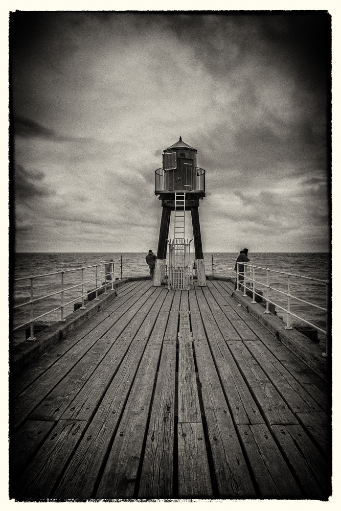 Choppy sea and leaden skies.